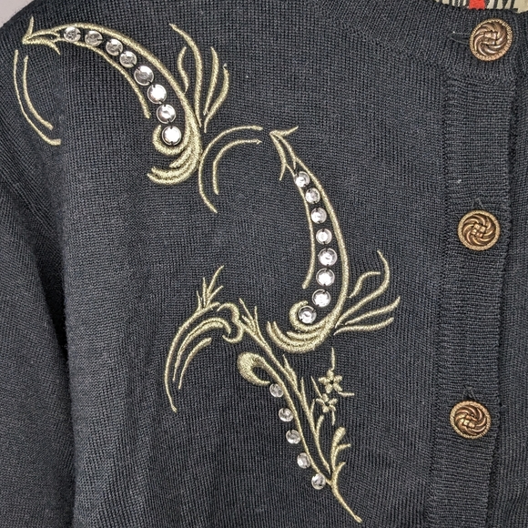 L'eau Vive vintage wool blend cardigan - Picture 2 of 7